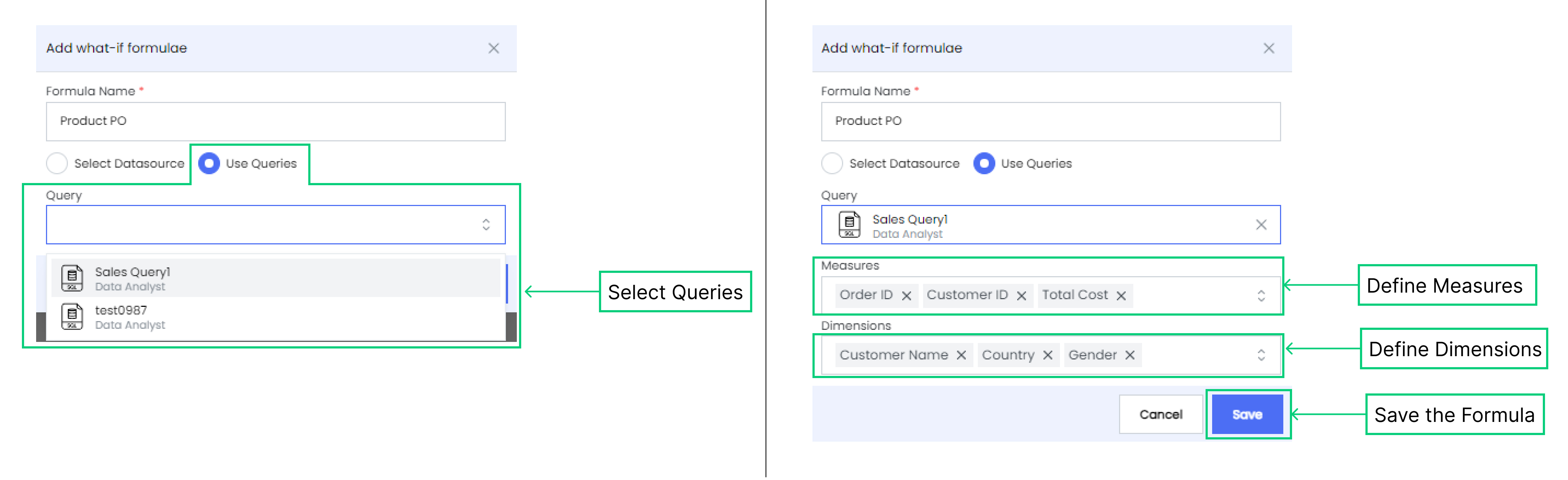 Add Query Formula