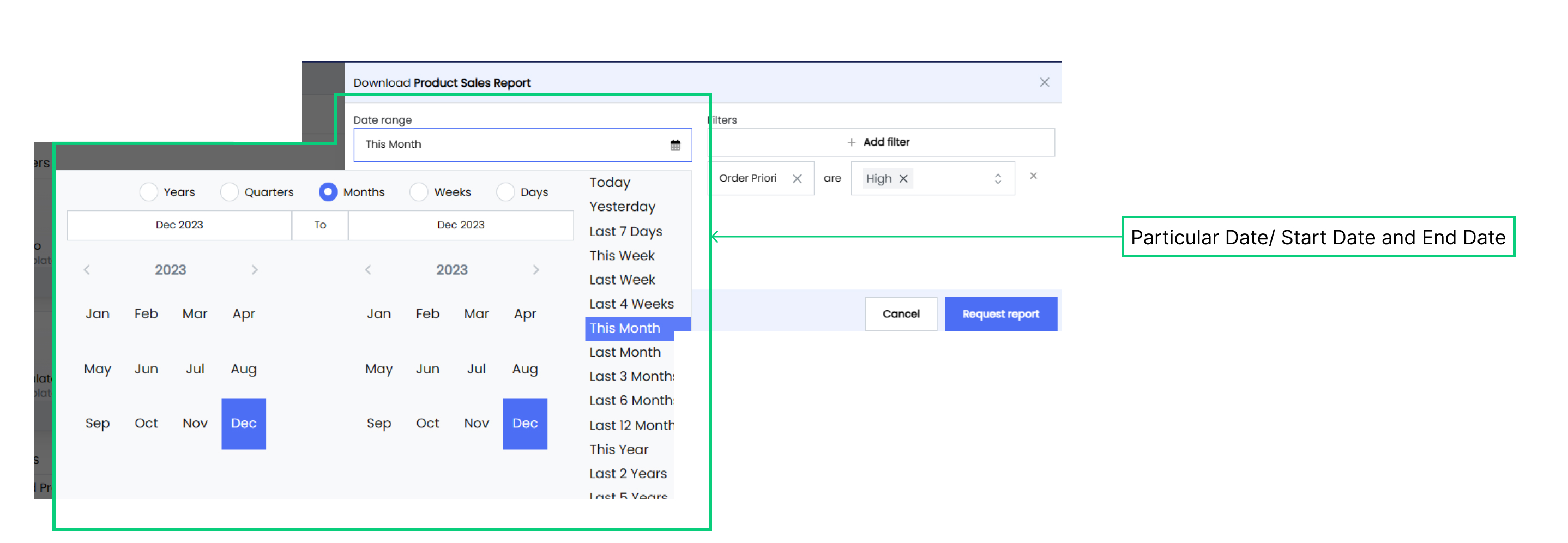 Download Report Date-Picker