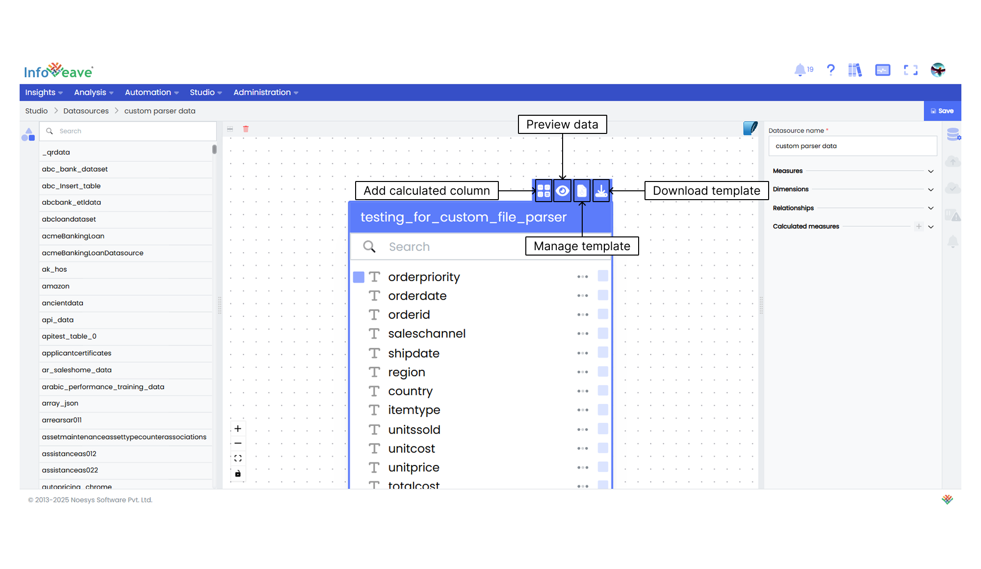 datasource window