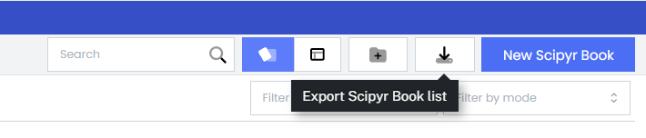 Export SciPyR Book List