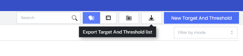 Export Target and Threshold 