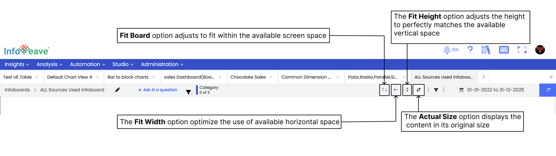 viewing options